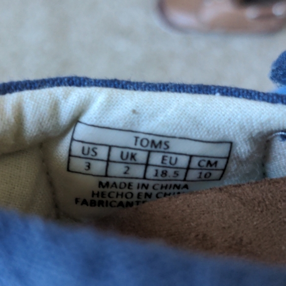 TOMs crib shoes navy canvas - Picture 4 of 5